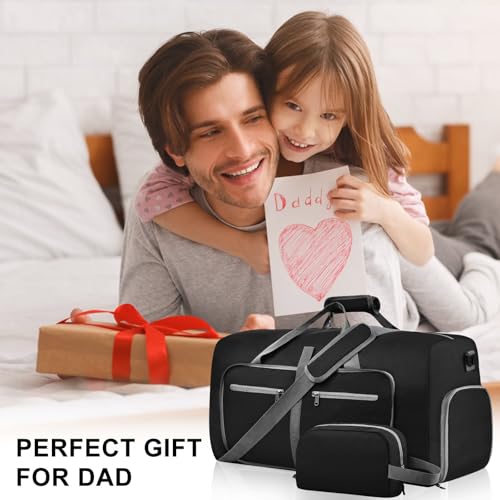 Felipe Varela Foldable Duffle Bag for Travel Weekend Overnight Gym Camping - color: A Black, size: 150L