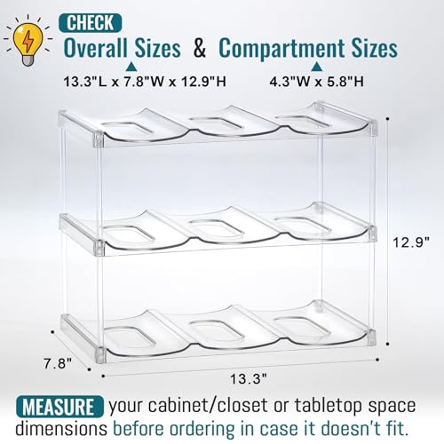 Premium Water Bottle Organizer for Stanley 40OZ & Various Bottles, Tumblers - size: 3 Tier for 9