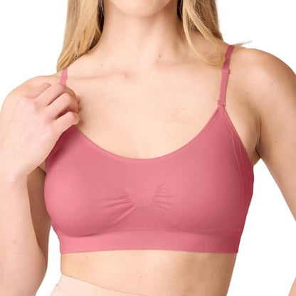 Coobie Seamless Scoopneck Bra - color: Dusty Pink, size: One Size