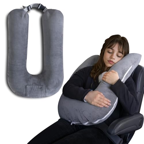 QUEEN ROSE U Shaped Pregnancy Pillow Green and Road Trip Travel Pillow