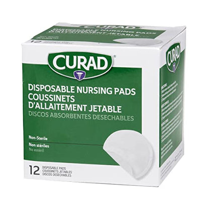 Curad Disposable Nursing Pads for Breastfeeding, Adhesive Strip (Case of 288)