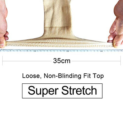 Busy Socks 4 Pack Crew Thin Non Binding Top Diabetic Socks for Men Women - color: 4 Pairs Beige, size: Medium