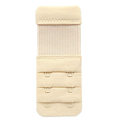 Women's Bra Extender 3 Hook / 2 Hook Bra Extension Strap Soft and Comfortable - color: Beige,2 Hook 3/4" Hook Spacing