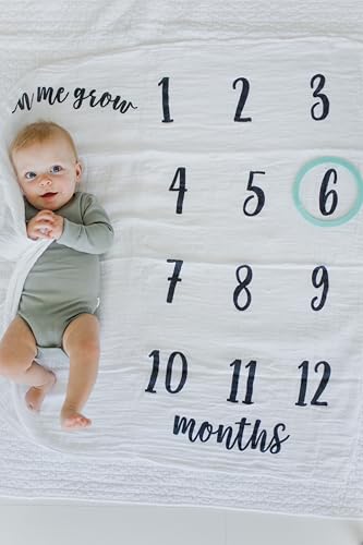 Kate & Milo Monthly Baby Milestone Blanket - color: Milestone Blanket