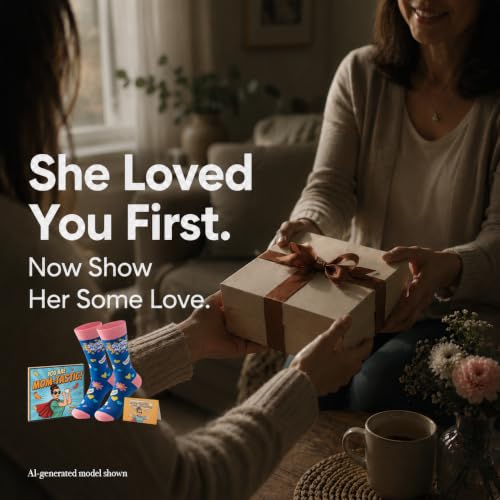Funny Socks for Mom,Mom to be Gift with Box & Card,Size 6-12 - color: Super Mom-flower