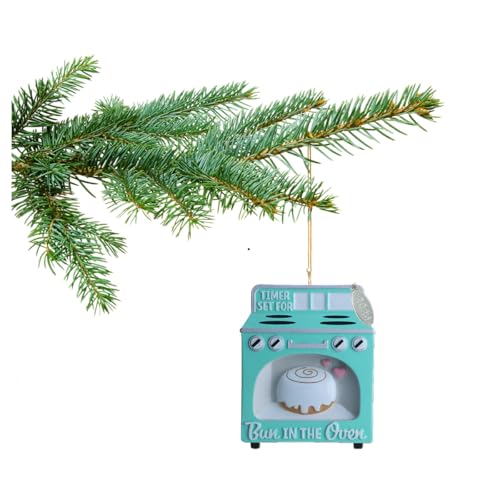 Expecting Ornament, Pregnant Christmas Ornaments, Cute Bun in The Oven - color: Expecting Oven
