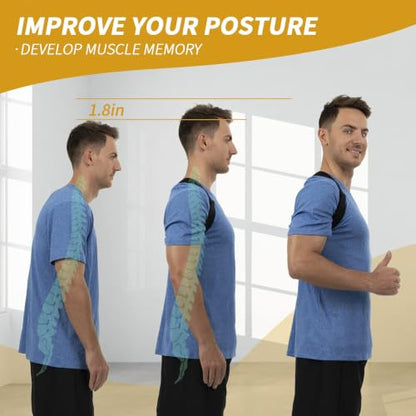 Posture Corrector for Women and Men, Adjustable Upper Back Brace