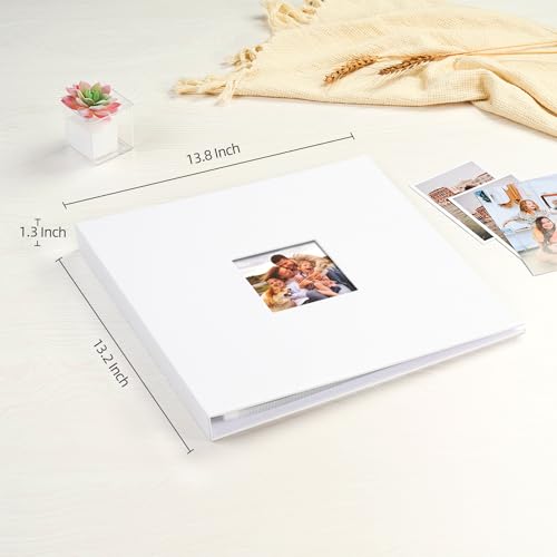 Mublalbum 12x12 Inch 3 Ring DIY Scrapbook Photo Album 40 Pages, White - color: White, size: 12x12 Inch 40 Pages