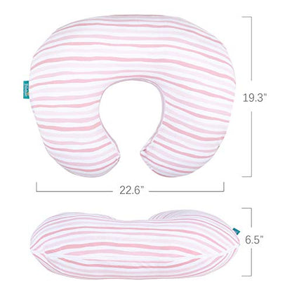 Cotton Nursing Pillow Cover Compatible with Boppy Pillow 2-Pack - color: Pink