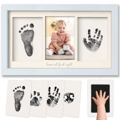 Inkless Hand and Footprint Kit, Boy Girl Newborn Keepsake (Mist Blue) - color: Mist Blue