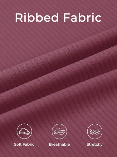 Summer Mae Ribbed Maternity Bikini Swimsuit Two-Piece Crop Top Bathing Suit - color: Marsala, size: 4