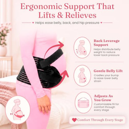 Vive Pregnancy Belly Support Band for Women - Maternity Belt - Cozy Brace - size: Medium