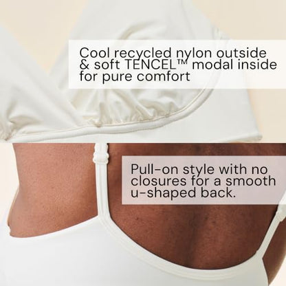 Bravado Designs Ballet Seamless Crossover Maternity Nursing Bra, Comfortable Breastfeeding Bra - color: Roseclay - Sustainable Fabric, size: Small