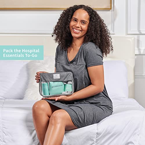 Mama & Wish Postpartum Essentials Kit, 14-Piece | Labor & Delivery Gown - size: 14 Pieces (Postpartum Kit)