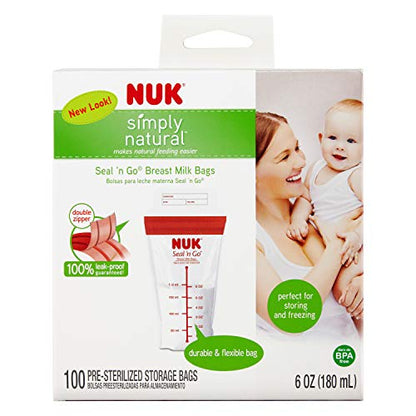 NUK Simply Natural Seal n' Go Breast Milk Bags