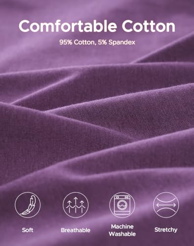 INNERSY Women's Cotton Boyshorts Underwear Soft Boxer Briefs 4-Pack - color: Lavender, size: Medium