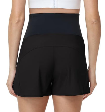 Women's Maternity Athletic Shorts - color: Black, size: X-Large