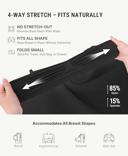 FeelinGirl Bras for Women Comfy Seamless Wireless Bralettes - color: Black, size: Medium
