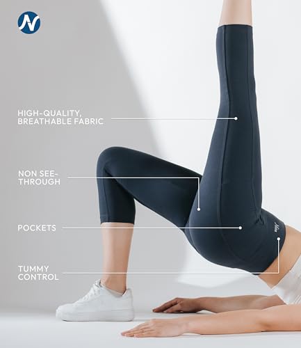 Nirlon Cotton Capri Leggings with Pockets 3/4- CottoNIR - color: Graphite, size: 18