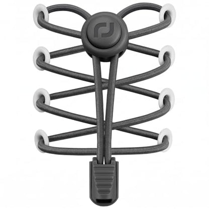 RJ-Sport Tieless Elastic Shoe Laces for Adults and Kids - color: Number 005 - Dark Grey