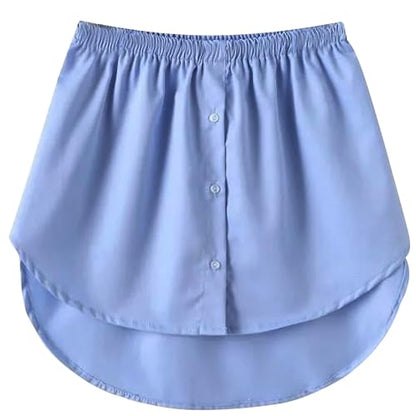Girstunm Adjustable Shirts Extender Underskirt - color: Blue, size: X-Large
