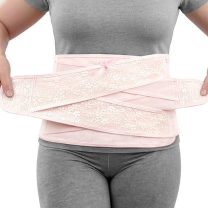 Nuliie Postpartum Belly Wrap with V-Shaped Cross Support - size: M