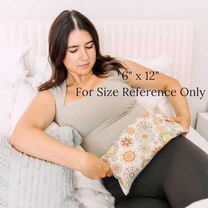Microwave Heating Pad, Microwavable Hot Pack, Warm Compress - Ice Pack, Cooling Freezer Bag, Cold Compress - Filled with Flax Seed & Your Choice of Dried Herbs - Various Sizes