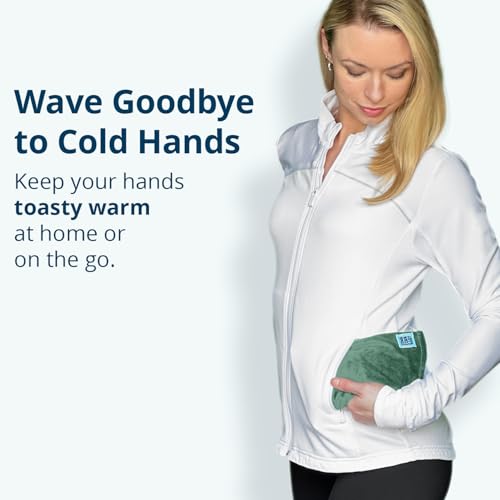 Mini Microwave Heating Pad and Cold Pack, Cold Hands, Neck and Wrists 4x8in - color: Jade Green