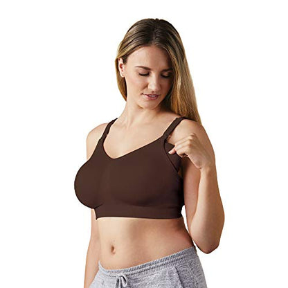 BRAVADO! DESIGNS Women's Body Silk Seamless Nursing Bra and Maternity Bra, Cocoa, Medium - Full Cup