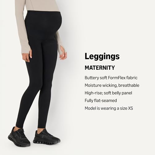 Amazon Essentials Women's Maternity High-Rise Over the Belly Formflex Full Length Legging, Soft, Moisture Wicking - color: Black, size: Medium