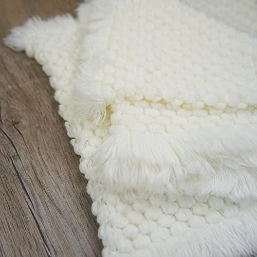 Zeroest Newborn Baby Photography Props Basket Filler Blanket (White) - color: White