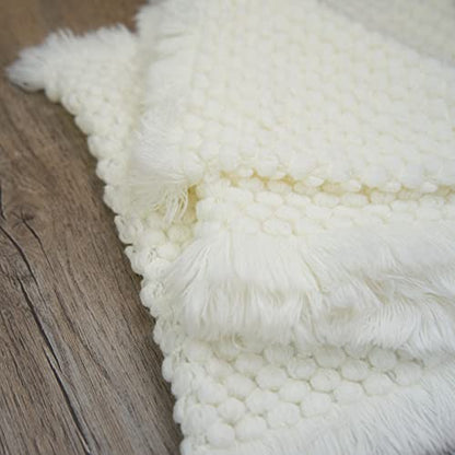 Zeroest Newborn Baby Photography Props Basket Filler Blanket (White) - color: White