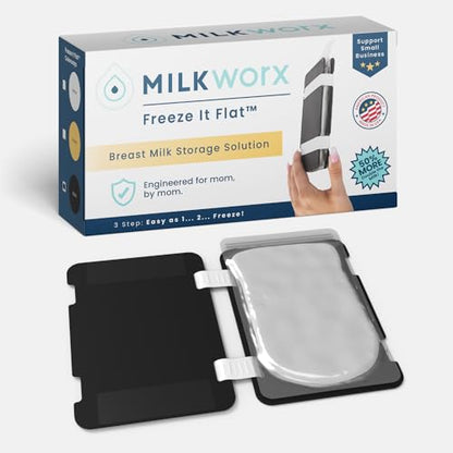 Freeze It Flat Breastmilk Freezer Organizer (Black, Single 1pk) - color: Black, size: Single 1 pk