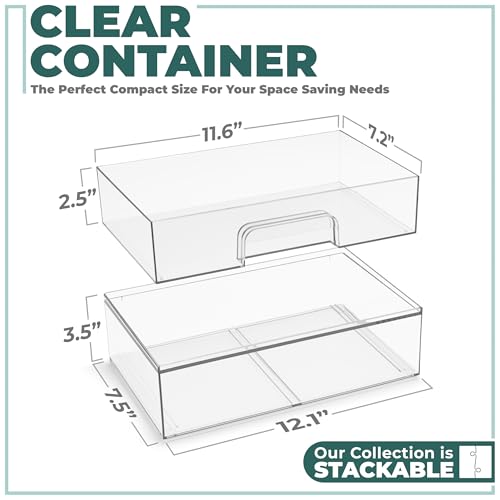 Sorbus Stackable Storage Drawers, Clear Acrylic Pull-Out Organizer (8 Pack) - size: 8 Pack
