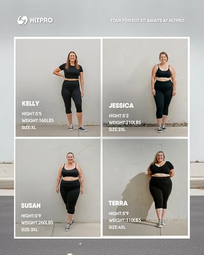HLTPRO 3 Pack Plus Size Leggings for Women, High-Waisted and Stretchy - color: Black/ Heather Grey/ Olive Green, size: XX-Large Plus