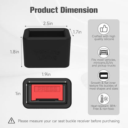 Morlike Silicone Buckle Holder Booster (Black, 4 Pack) - color: Black, 4 Pack