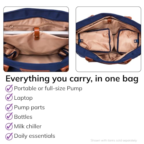 Sarah Wells Abby Breast Pump Tote (Navy)