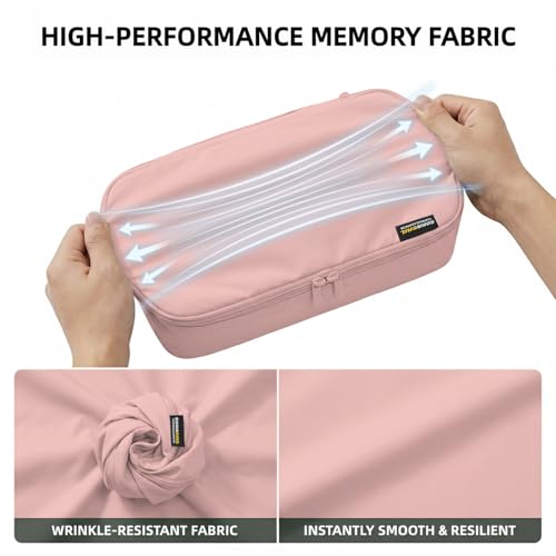 4 Piece Compression Packing Cubes for 3–7 Day Travel, Dusty Pink - color: Dusty Pink