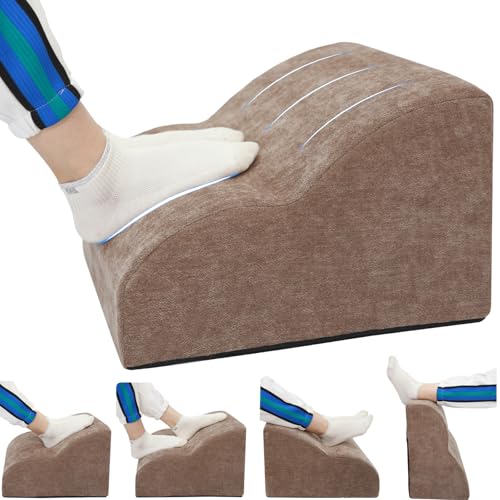 Foot Rest for Under Desk at Work.Multifunctional 3-Tier Foot Stool - color: Standard-brown