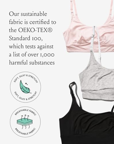 Bodily Everything Wireless Nursing & Maternity Bra with Clip Down Access - color: Himalaya, size: Small