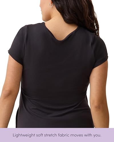 Kindred Bravely Essentials Maternity and Nursing T Shirt Dress Short Sleeve - color: Thyme, size: Medium