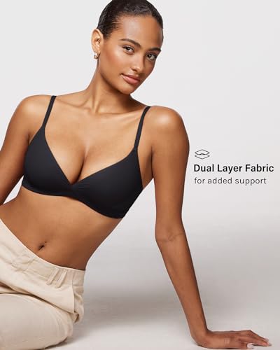 INLYRIC Women's Triangle Bralette Unlined - color: Black, size: Small