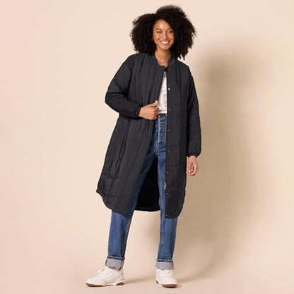 Amazon Essentials Women's Oversized Quilted Coat (Available in Plus Size) - color: Black, size: Small