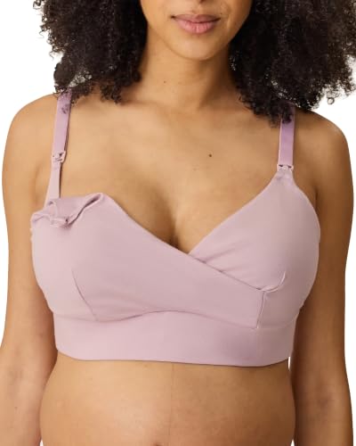 Kindred Bravely SoftStretch Cotton Nursing Bra for Breastfeeding, Maternity - color: Lilac Mist, size: Medium