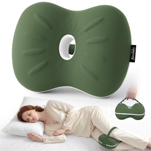 Knee Pillow for Side Sleepers, Memory Foam Leg Pillow, Green - color: Green