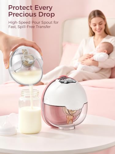 Wearable Breast Pump Hands Free Electric Pump,Strong Suction Hospital Grade