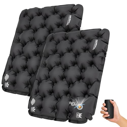 EULANT Lightweight Inflatable Seat Cushion,Compact Travel Cushion Pad - color: Black(2 Pack)