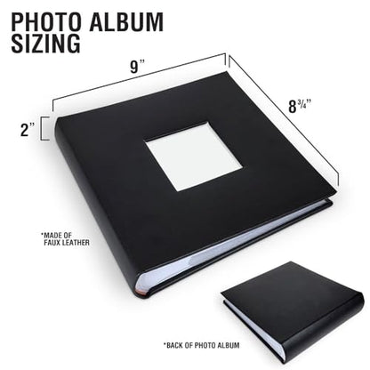Personalized Photo Album, Custom Engraved Picture Album, Holds 200 4" x 6" Photos, Leatherette and Laser Engraved Scrapbook, Any Custom Message, Blue - color: Any Custom Message, size: Blue - Medium