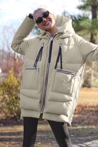 Orolay Women's Thickened Down Jacket - color: Beige, size: Small