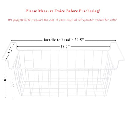 Chest Freezer Organizer Bins 20.5in Metal Wire Baskets - size: 20.5 inch